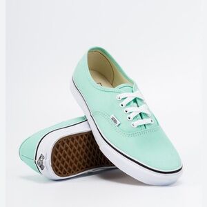 Vans Mint Green Canvas Sneakers Women’s 7 Low Top Skate Shoes